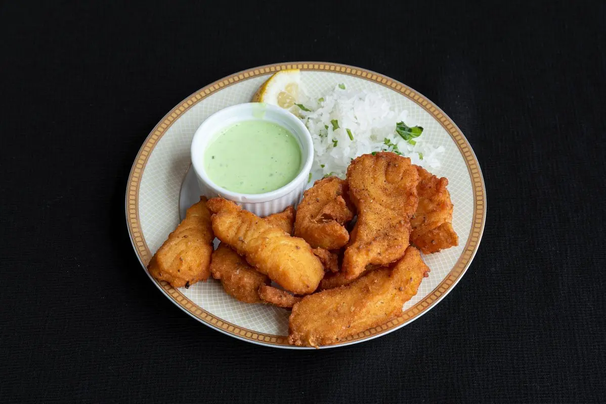 Fish Pakora at New Asian Village West Edmonton - crispy battered fish fritters