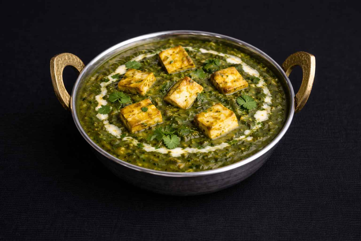 Palak Paneer spinach and paneer curry at New Asian Village Edmonton & Sherwood Park