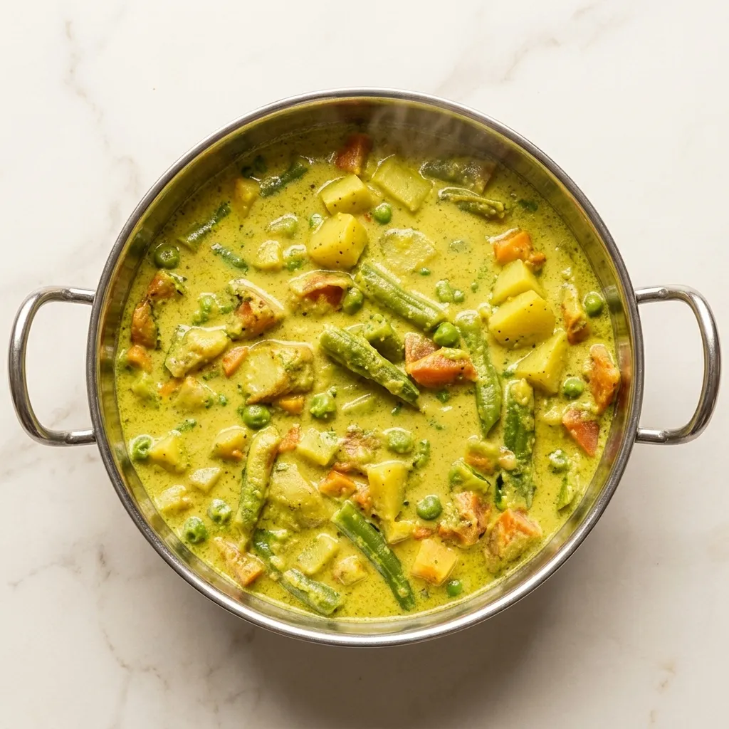Vegetarian Korma curry at New Asian Village, Edmonton